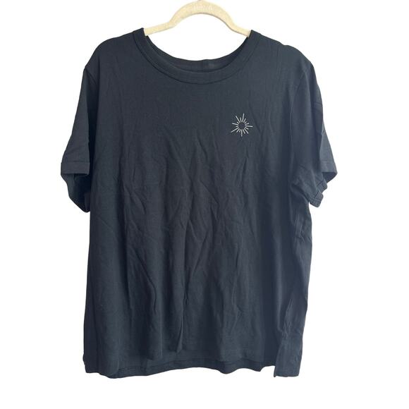 NWT OFFLINE By Aerie Logo Crew Neck T-Shirt In Black Size Medium - Picture 1 of 4